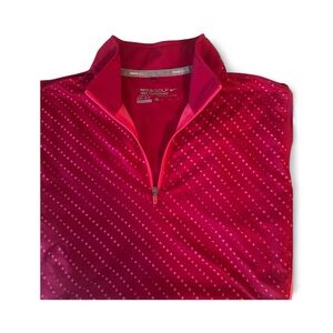 Nike Golf Red and Pink Dri-FIT Polo